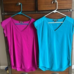 Express short sleeve blouses